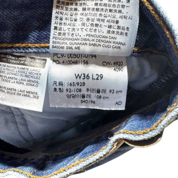 Levi's 501 Straight Cut Jeans Blue Size 36 x 29 - Picture 3 of 11